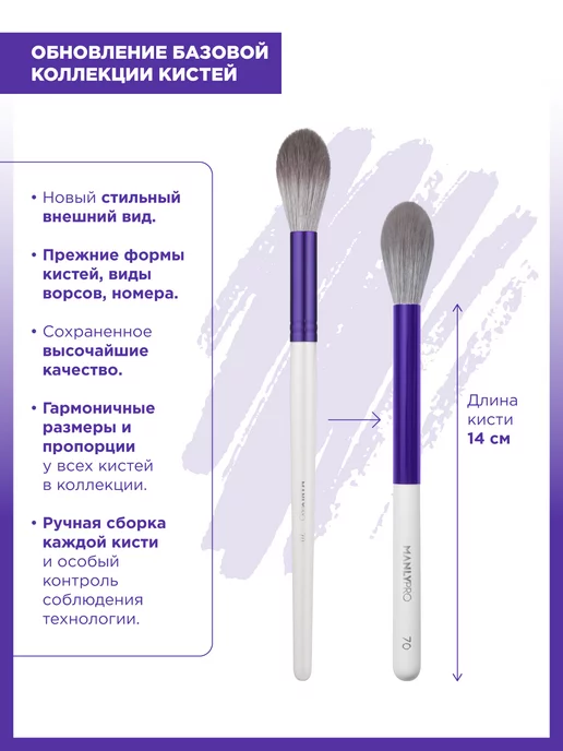 MANLY PRO Кисть для макияжа теней №27, белый, фото 11