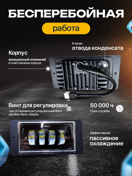 LEDсвет Противотуманные фары 2114 2110 40w, 40 Вт, фото 5
