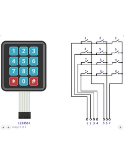 Матричная клавиатура 3x4 Arduino 214999807 купить за 170 ₽ в интернет-магазине Wildberries