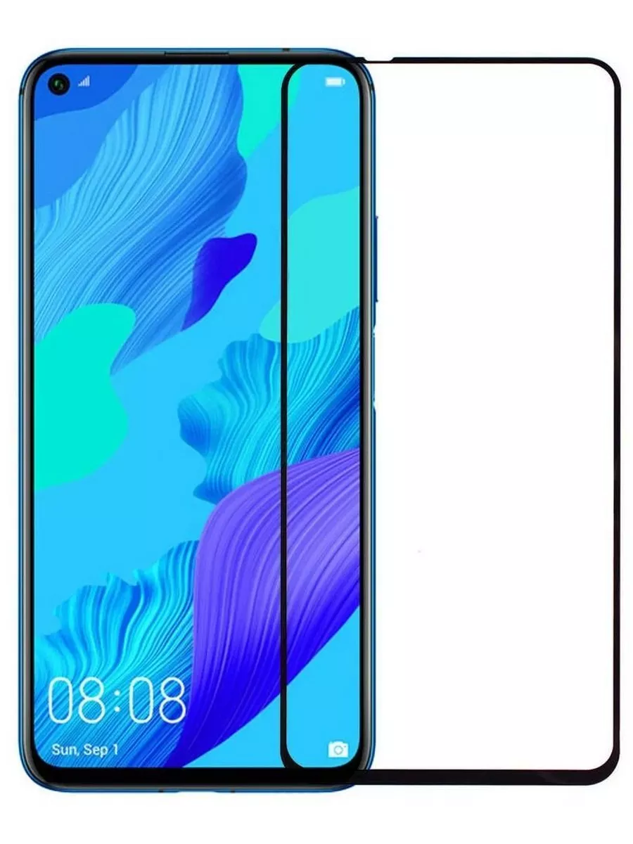 Защитное стекло 5d для Huawei Honor 20, черное