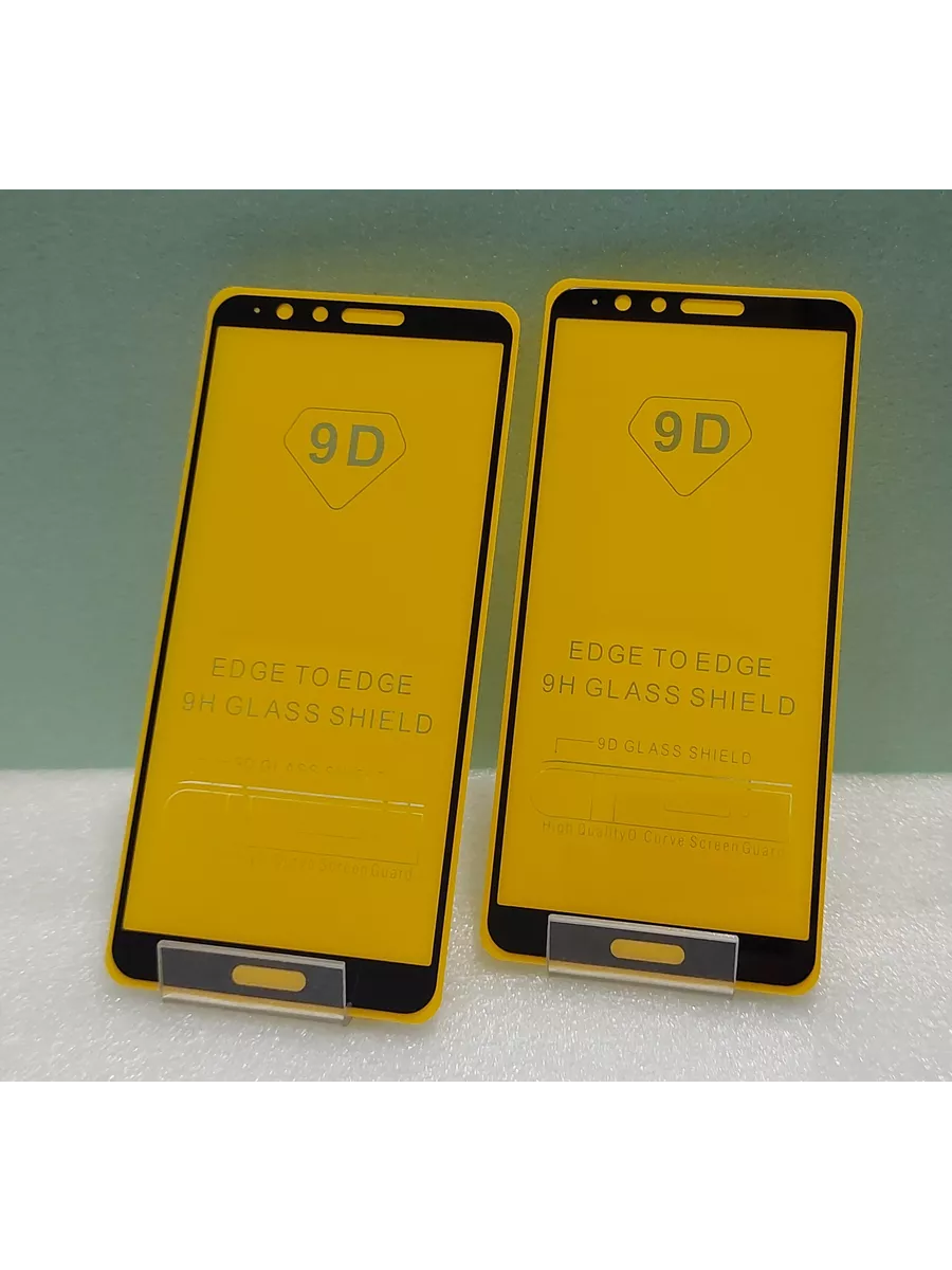 Защитное стекло 5d для Huawei Y9 2018, FLA LX1, черное, 1 шт