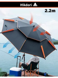 Открытый рыболовный зонт 2,2 метра hikdori 215094134 купить за 4 096 ₽ в интернет-магазине Wildberries