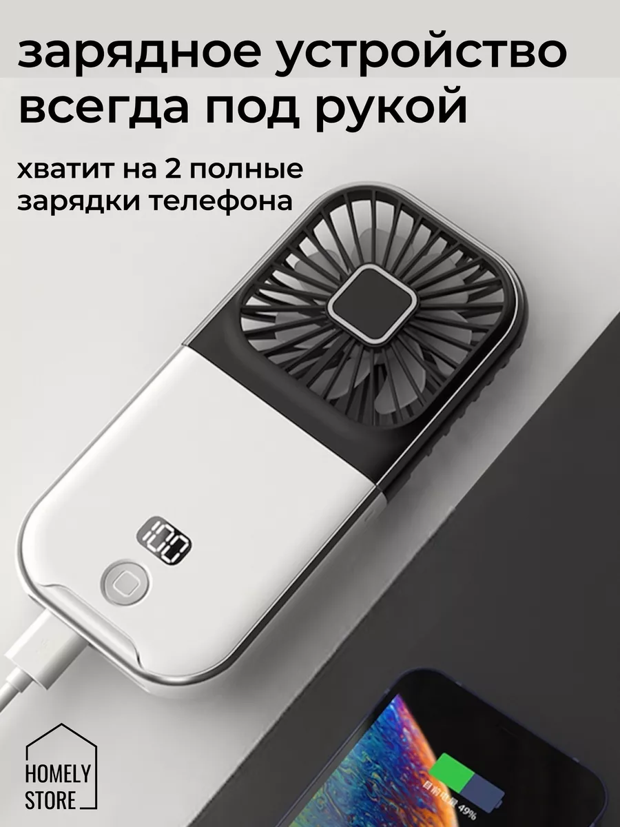 Мини вентилятор ручной портативный Homely store 215152353 купить за 1 262 ₽  в интернет-магазине Wildberries