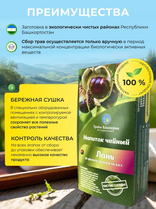 ТРАВЫ БАШКИРИИ Лань для улучшения памяти и внимания, вариант, фото 2