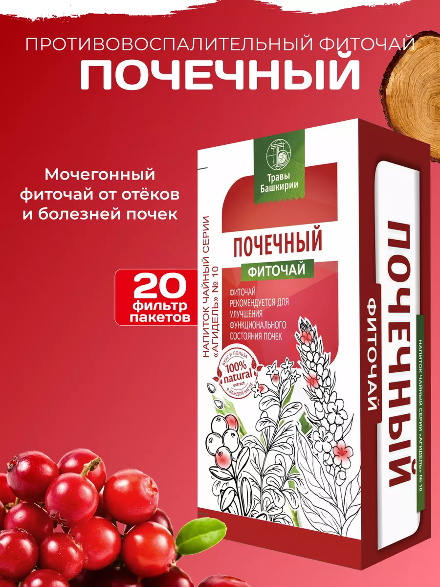 Мочегонный чай от отеков в пакетиках Почечный