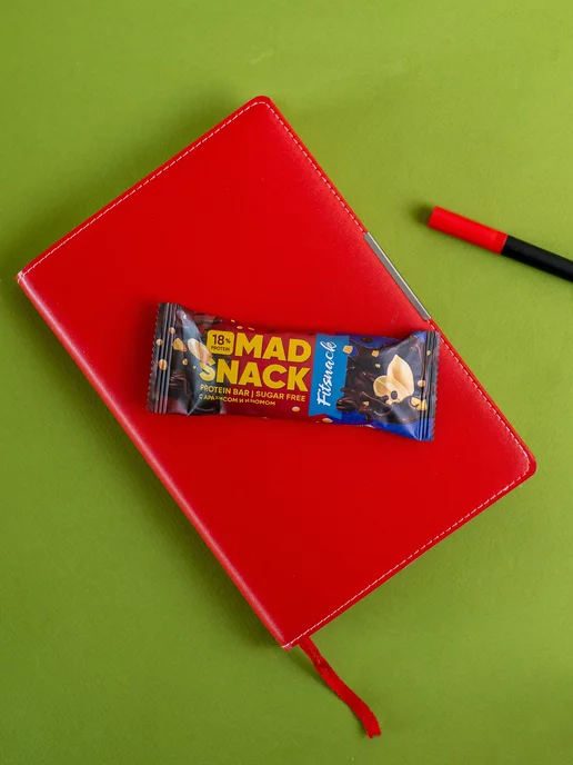 BootyBar Батончики шоколадные без сахара MAD SNACK 12шт по 45гр, 12 шт, 45 г, фото 3