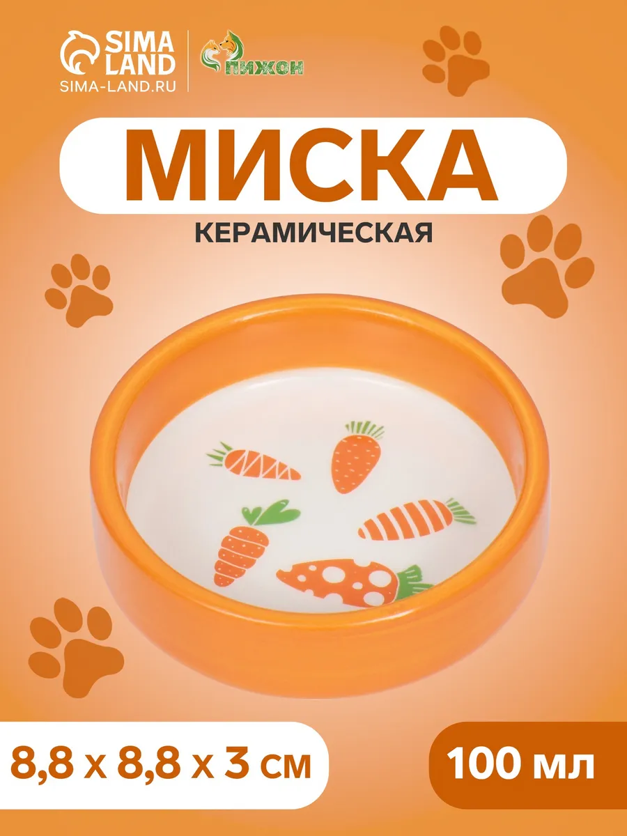Миска для грызунов керамическая, 70 мл