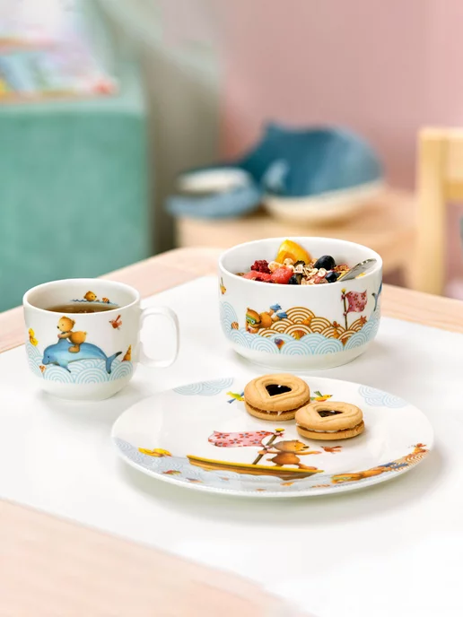 Villeroy & Boch Набор детской посуды на 1 персону, Happy Bear, голубой, фото 2