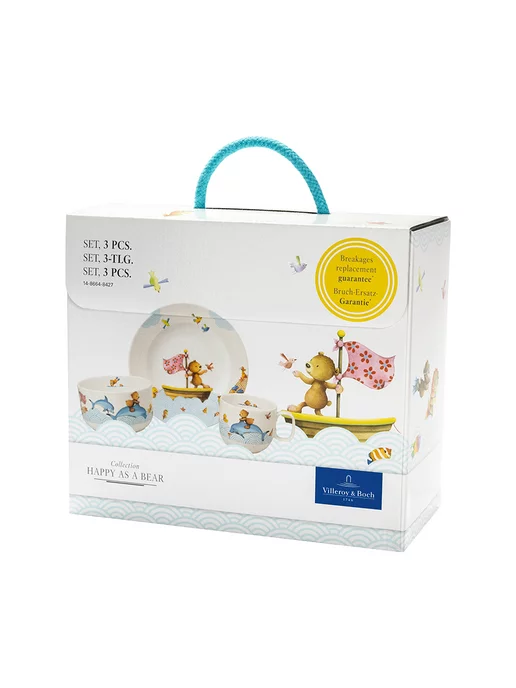 Villeroy & Boch Набор детской посуды на 1 персону, Happy Bear, голубой, фото 5