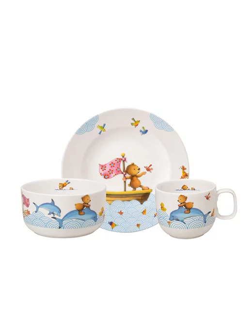Villeroy & Boch Набор детской посуды на 1 персону, Happy Bear, голубой, фото 6