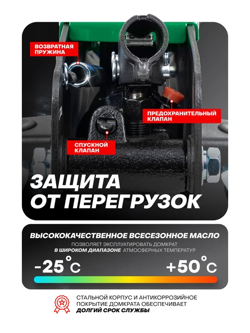 Rockforce Автомобильный домкрат подкатной 2,5т, 135-387мм, вариант, фото 5