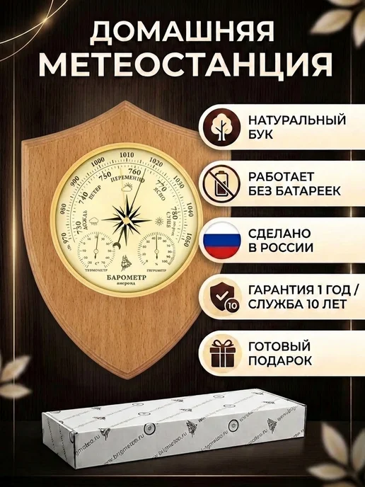 БРИГ Метеостанция КМ91372ТГБ-О, коричневый, фото 7