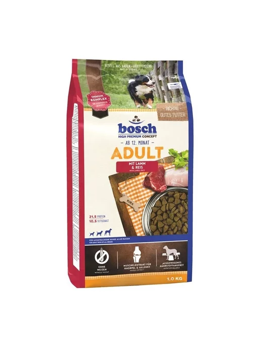 Сухой корм Bosch Petfood для собак, взрослые, средние, ягненок, 15 кг, фото 2