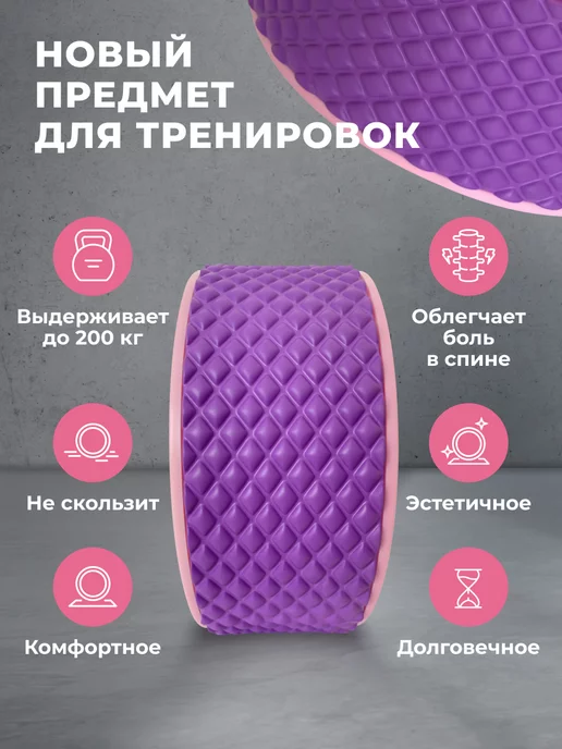 Flo Колесо для йоги, фитнеса и пилатеса, вариант, фото 3