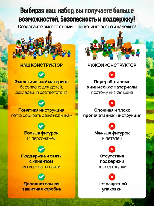LEGO Конструктор для мальчиков Minecraft большой набор, белый, фото 6