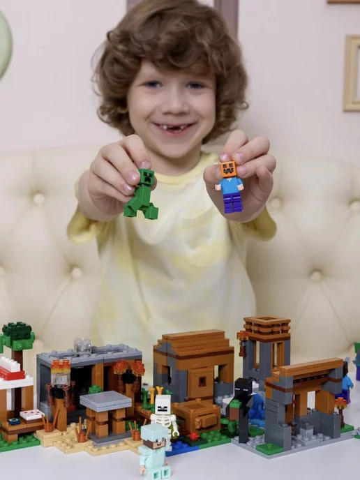 LEGO Конструктор для мальчиков Minecraft большой набор, белый, фото 8