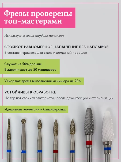 NAILCRAFT Фреза полировщик для педикюра 10мм зеленый 10шт, 10 шт, фото 3