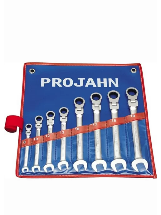 Projahn Ключи с храповым механизмом из 8 шт. GearTech