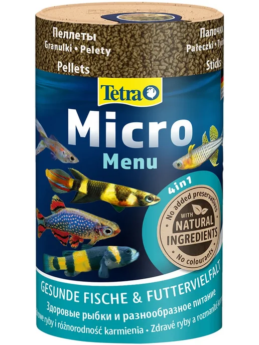 TETRA Корм для рыбок мелких тропических Micro Menu 4 в 1 100 мл, 100 мл, фото 3