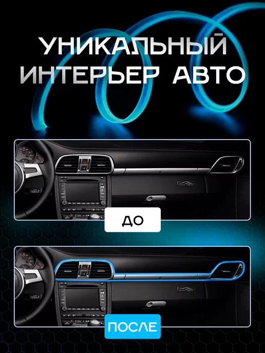 IL MALL Подсветка неоновая лента для авто светодиод нить 5В USB 5m, вариант, фото 2