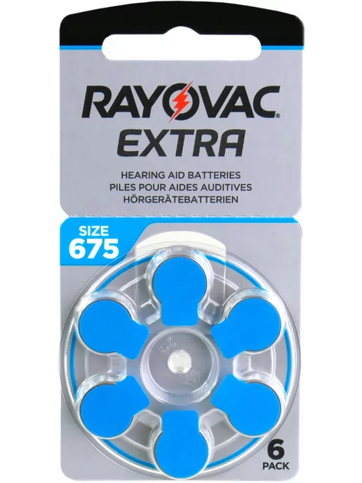 RAYOVAC Батарейка Extra 675 для слухового аппарата, 12шт, 12 шт, фото 2