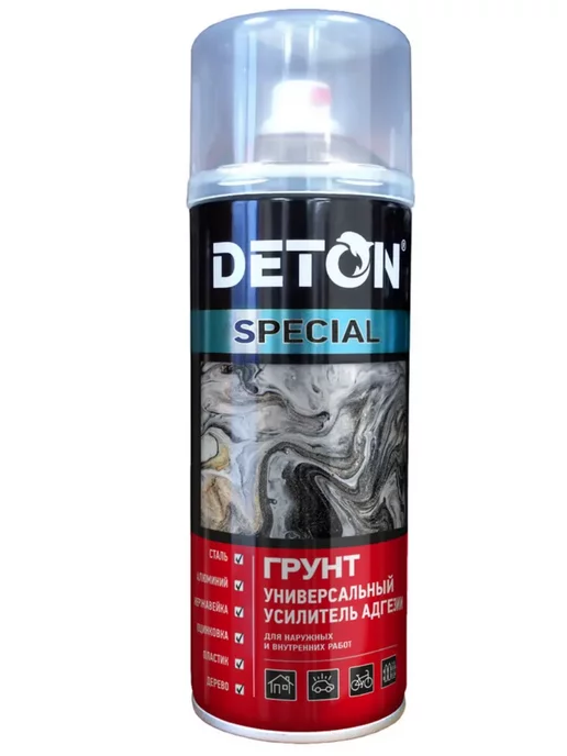 Deton Грунт адгезионный универсальный матовый, аэрозоль 520 мл, 520 мл, фото 4