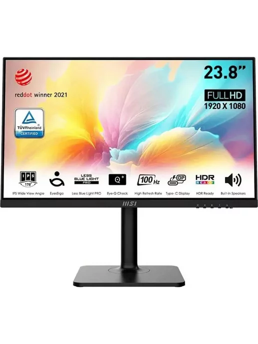 MSI 23.8" Монитор Modern MD2412P, IPS, 1920x1080, 100Hz, черный, 1920x1080, фото 2
