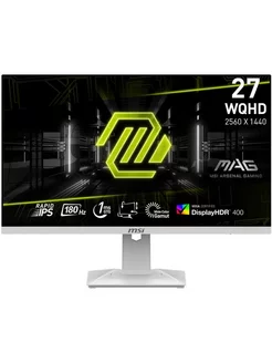 27" Монитор MAG 274QRFW, IPS, 2560x1440, 180Hz, белый MSI 215495747 купить за 25 306 ₽ в интернет-магазине Wildberries