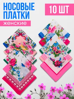 Носовые платки женские из хлопка, набор 10 штук LTS 215530659 купить за 283 ₽ в интернет-магазине Wildberries