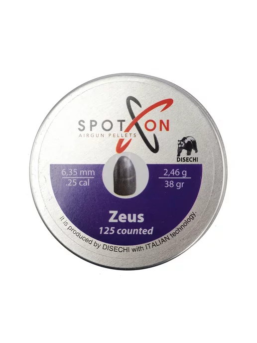 SpotOn Пули пневматические Zeus 6.35 мм 2.46 г, 125 шт, 2,46 г, 125 шт