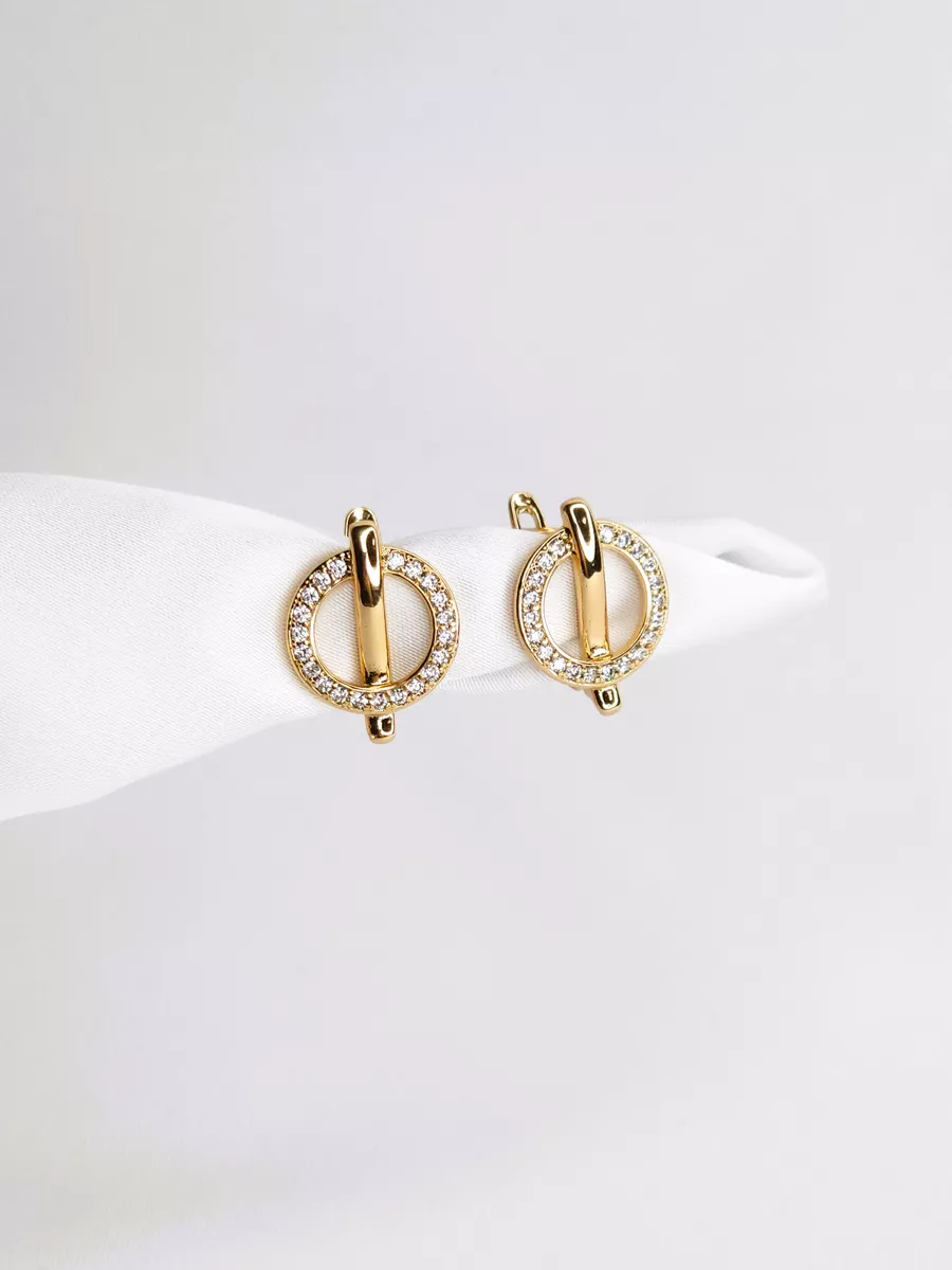 Серьги классические, повседневные 1.6 см.