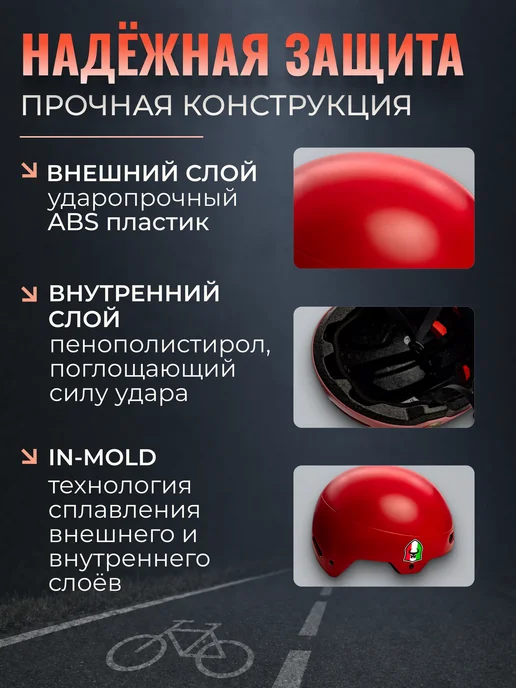 STELS Шлем защитный спортивный FSD-HL052 (in-mold) L (54-61 см), вариант, фото 2