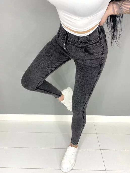 H&C Style Джеггинсы на резинке без начеса, вариант, фото 2