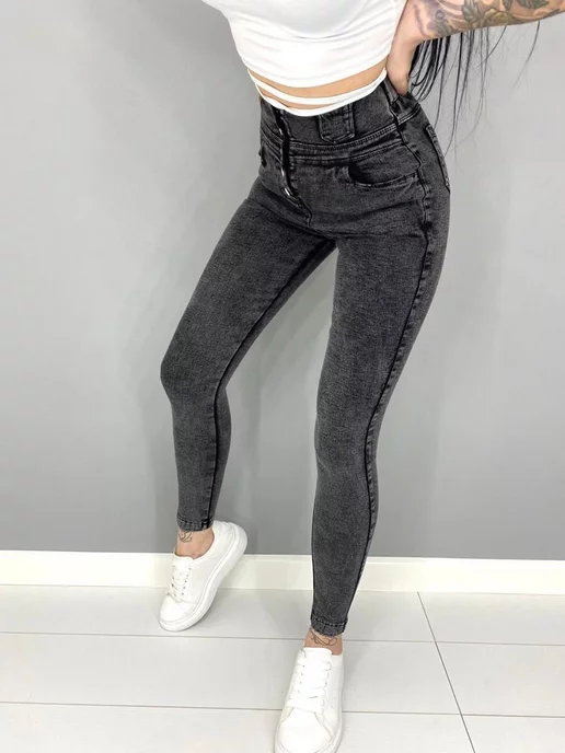 H&C Style Джеггинсы на резинке без начеса, вариант, фото 3