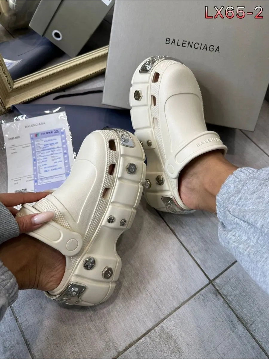 Кроксы на платформе Balenciaga & Crocs Hardcrocs PREMIUM SHOES