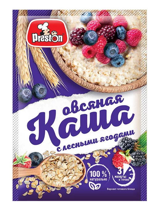 Preston Каша овсяная Ассорти 10 вкусов, 20 штук по 37г, 37 г, фото 7