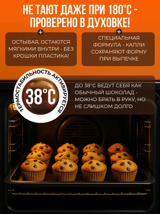 Dr. Plant Шоколадные молочные капли для выпечки 1000 гр, 1 кг, фото 4
