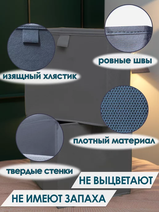 Я сам! Коробки для хранения вещей игрушек одежды белья 28х28х28, 28x28, фото 3