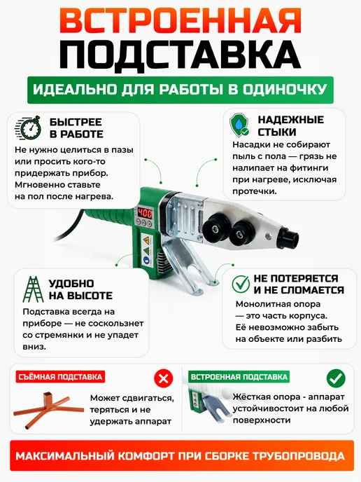 Gebbert Аппарат для сварки пластиковых труб, зеленый, фото 2