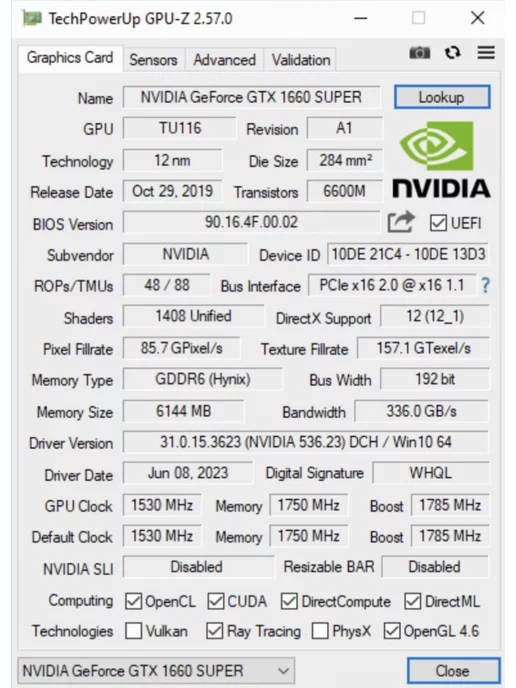 PelaDN GeForce GTX 1660 SUPER 6GB GDDR6, 6 ГБ, фото 7