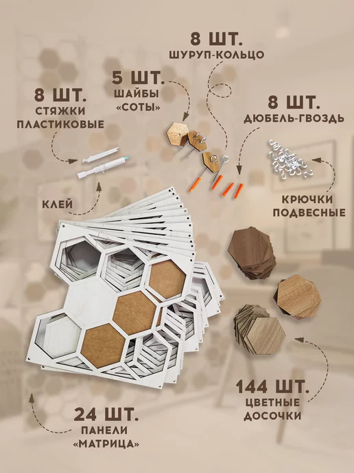 Микс. Ширма перегородка для зонирования 24 шт, 24 шт, фото 6