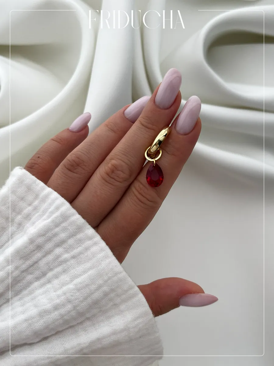 Подвеска Swarovski Pear Cut Siam, красная, позолота