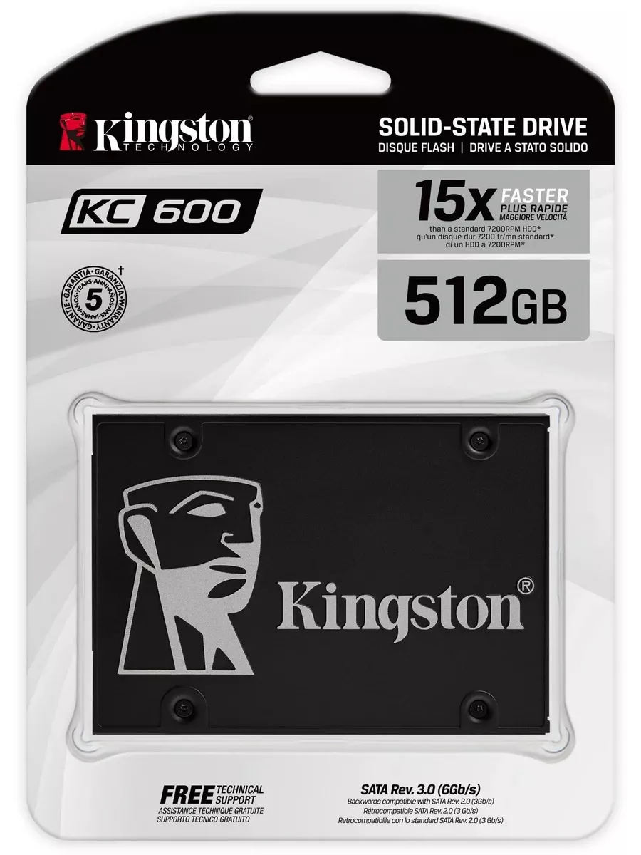 SSD 512 Gb KC600 внутренний твердотельный накопитель