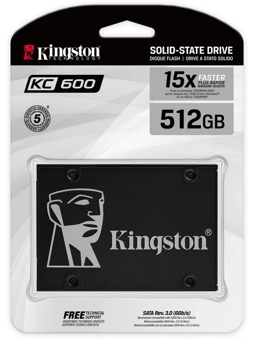 Kingston Technology SSD 512 GB KC600 внутренний твердотельный накопитель