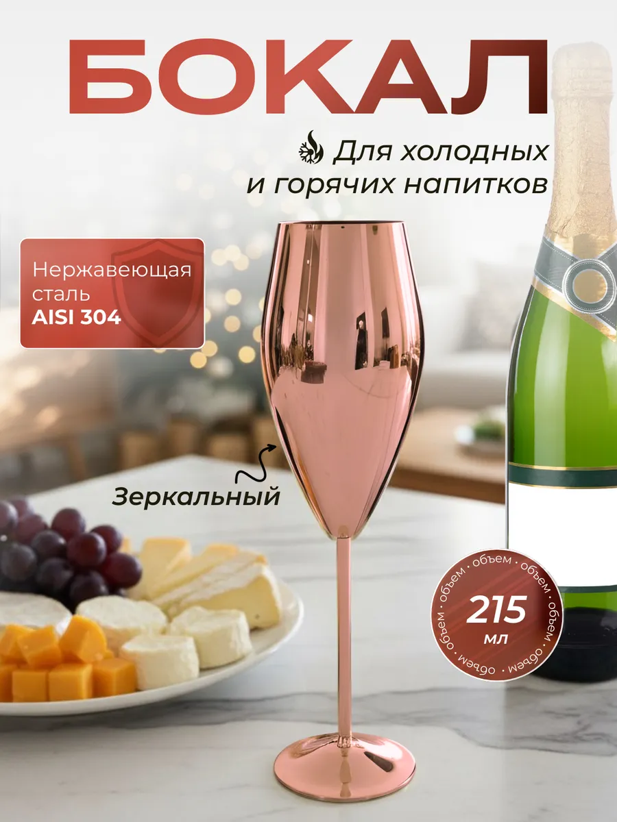Бокал для вина. Фужер для шампанского. Флюте для игристого