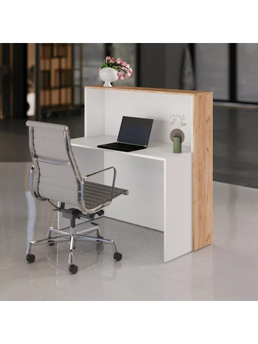 Re-seption Стойка ресепшн Виолет 120х120х60 подсветка, 150x120x60, фото 3