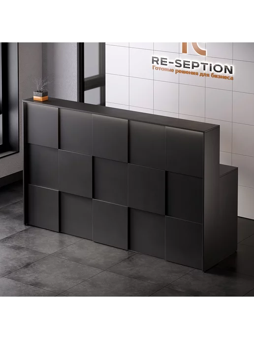 Re-seption Стойка ресепшн Индиго 200х120х60 подсветка RGB, 200x120x60, фото 2