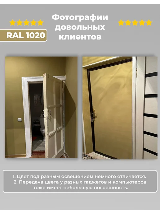 Нордео Краска для стен и обоев оливковый темный RAL 1020 6 кг, 6 кг, фото 2
