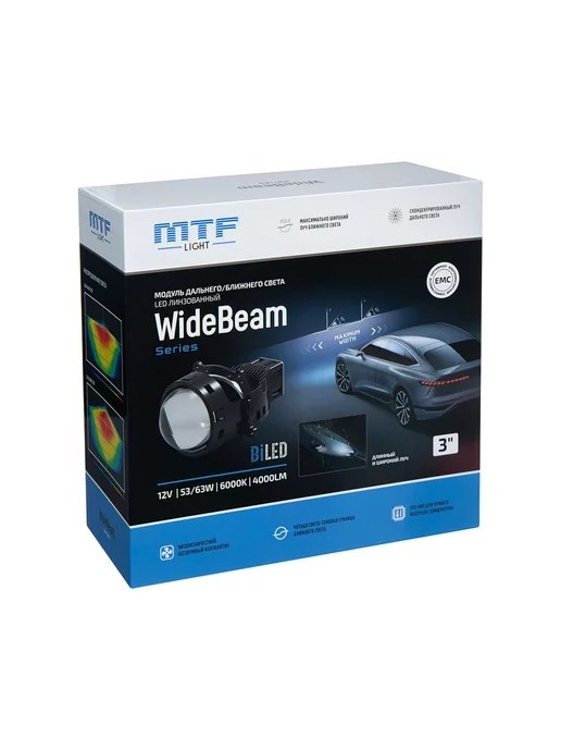MTF LIGHT Светодиодные линзы MTF-Light HL65K60 WideBeam 3" 6000K, 2 шт, фото 4