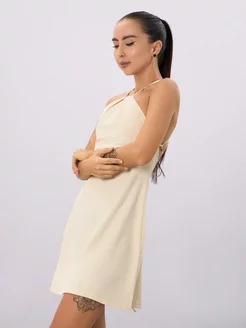 Платье мини короткое летнее с завязками SMAZLIVKI 216102685 купить за 2 794 ₽ в интернет-магазине Wildberries